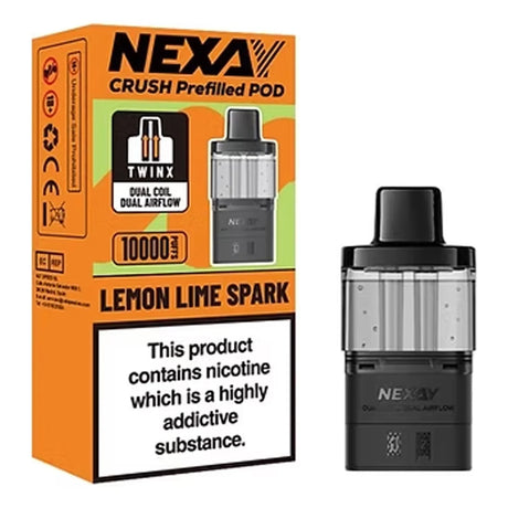 Lemon Lime Spark Nexay Crush 10K Prefilled Pods