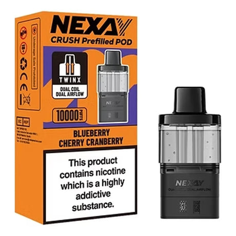 Blueberry Cherry Cranberry Nexay Crush 10K Prefilled Pods