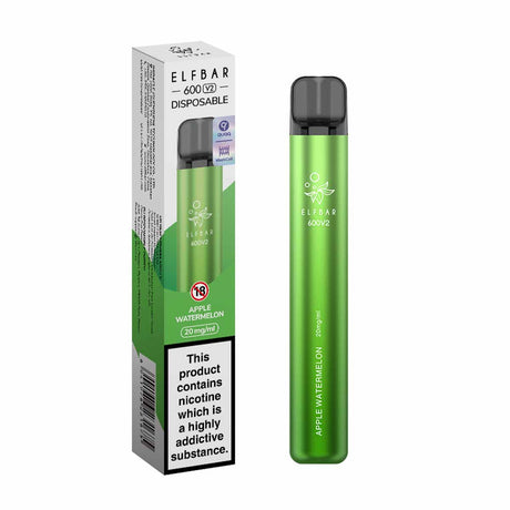 Apple Watermelon elf bar V2 600 disposable vape