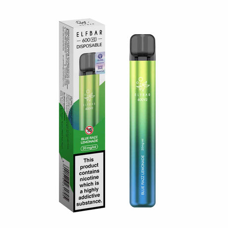 Blue Razz Lemonade elf bar V2 600 disposable vape