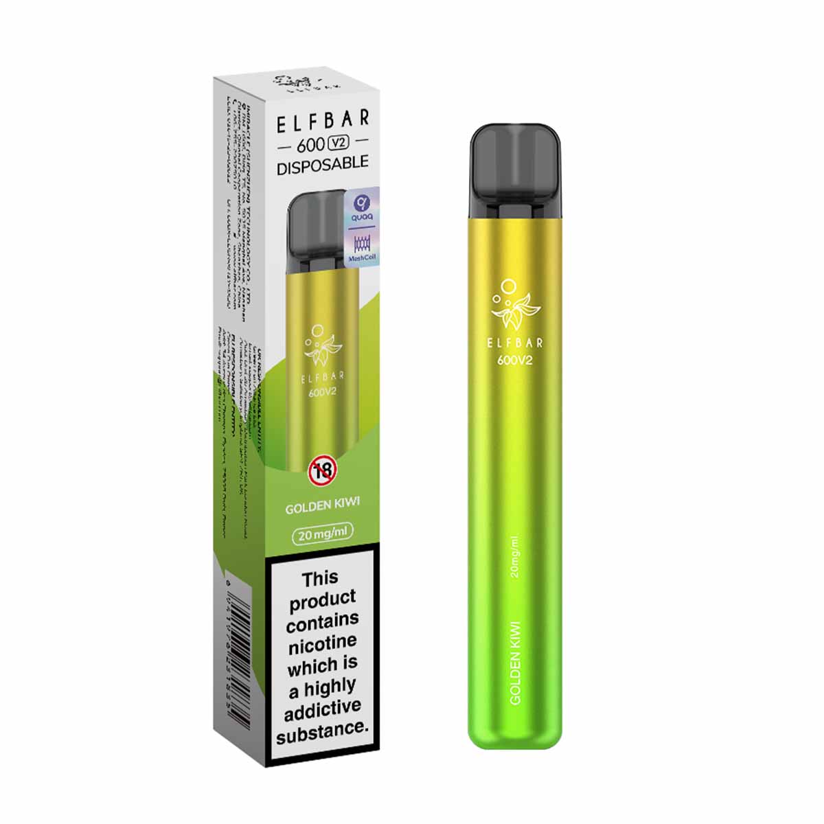 Golden Kiwi elf bar V2 600 disposable vape