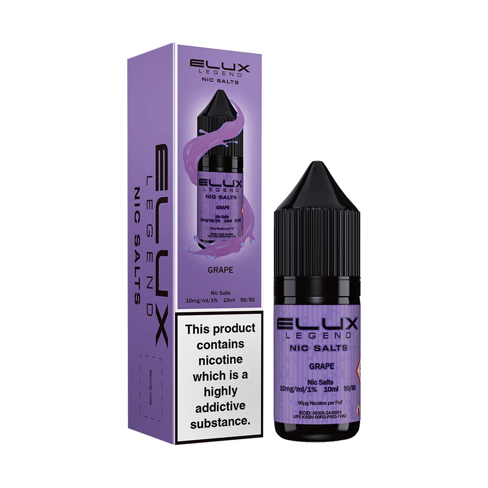 Grape elux legend nic salts 10ml/20mg