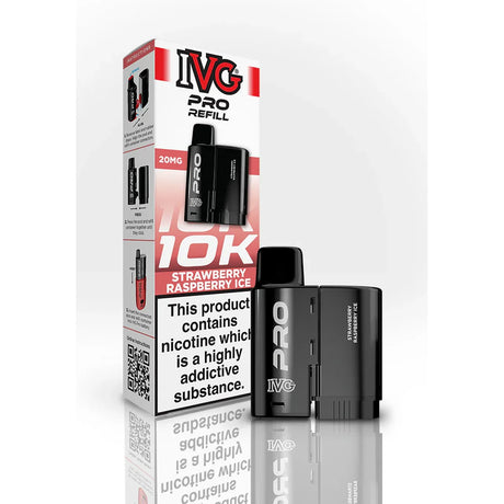Strawberry Raspberry Ice IVG Pro 12 Prefilled Pod + Refill Container - 20mg