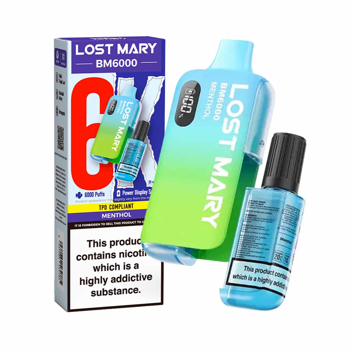 Menthol lost mary BM6000 disposable vape