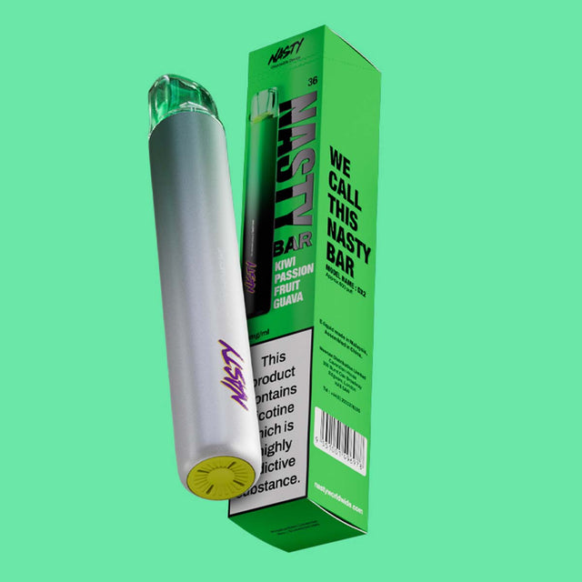 Kiwi Passion Fruit Guava nasty bar DX2 disposable vape