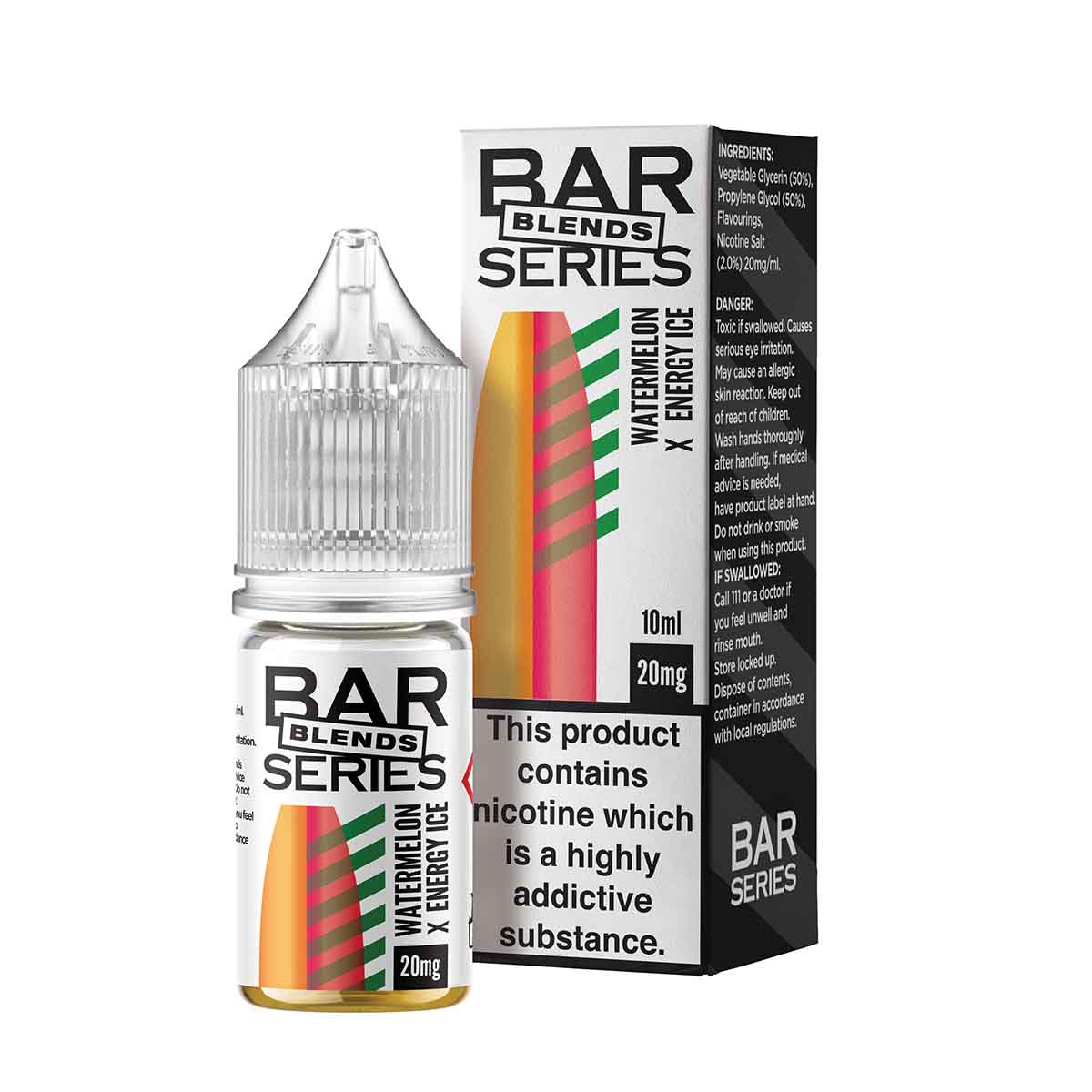 Watermelon x Energy Ice Nic Salt E-Liquid by Bar Series Blends | Grey Haze UK Watermelon x Energy Ice Nic Salt E-Liquid by Bar Series Blends | Grey Haze UK