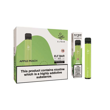 Apple Peach elf bar 600 disposable vape 10 pack