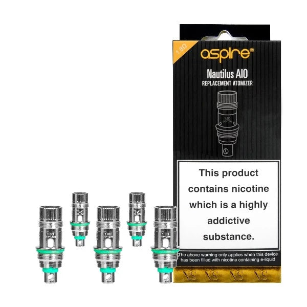 aspire Nautilus AIO NS Coil 1.8 Replacement vape coils 5 Pack 