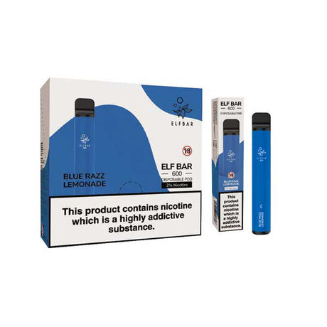 Blue Razz Lemonade elf bar 600 disposable vape 10Pack 