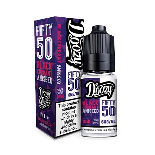 Blackcurrant Aniseed 50/50 E-Liquid by Doozy Fifty 50 – Grey Haze