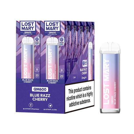 Blue Razz Cherry lost mary QM600 disposable vape 10Pack