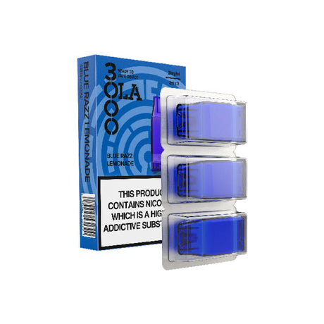 Blue Razz Lemonade Smpo Ola 3000 pre filled vape pods  