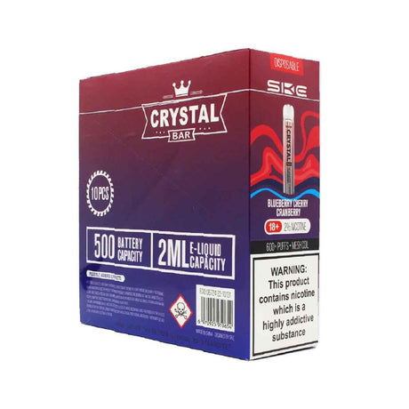 Blueberry Cherry Cranberry ske crystal bar 600 disposable vape 10Pack