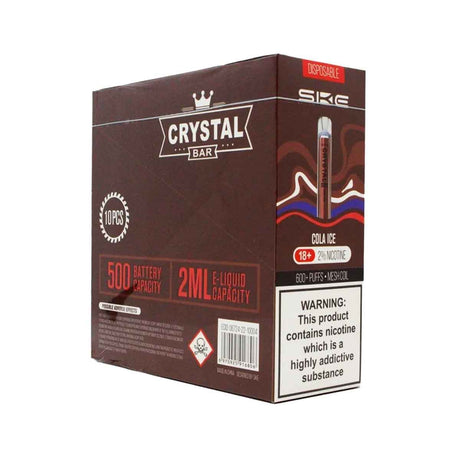 Cola Ice ske crystal bar 600 disposable vape 10Pack