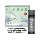 Cranberry Grape elf bar elfa pre filled pods