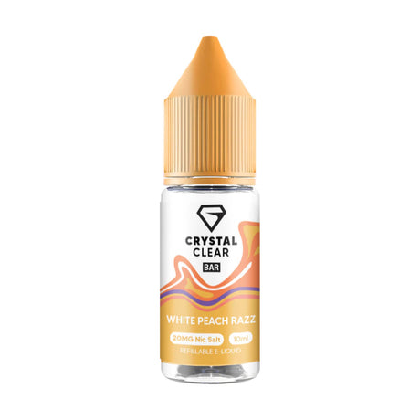 White Peach Razz crystal clear bar nic salts 10ml/20mg