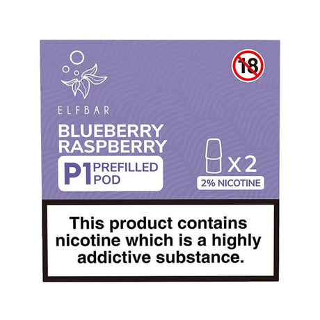 Blueberry Raspberry elf bar Mate 500 pre filled pods P1 