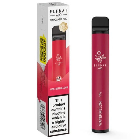 Watermelon elf bar 600 disposable vape 10mg 