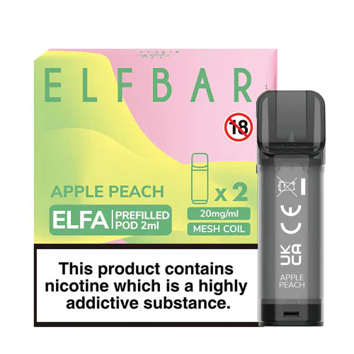 Apple Peach elf bar elfa pre filled vape pods 