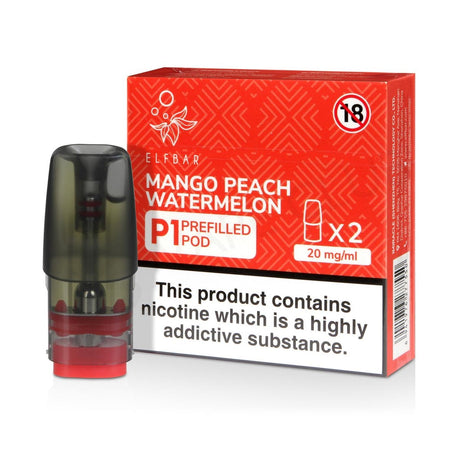 Mango Peach Watermelon elf bar P1 vape pods