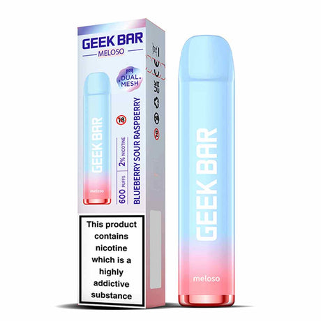 Blueberry Sour Raspberry geek bar Meloso 600 disposable vape 