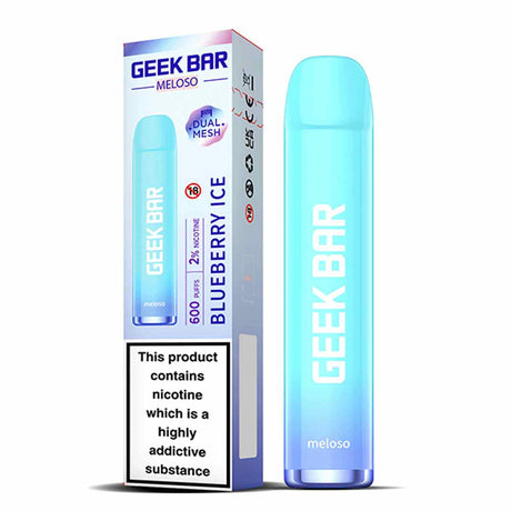 Blueberry Ice geek bar Meloso 600 disposable vape 