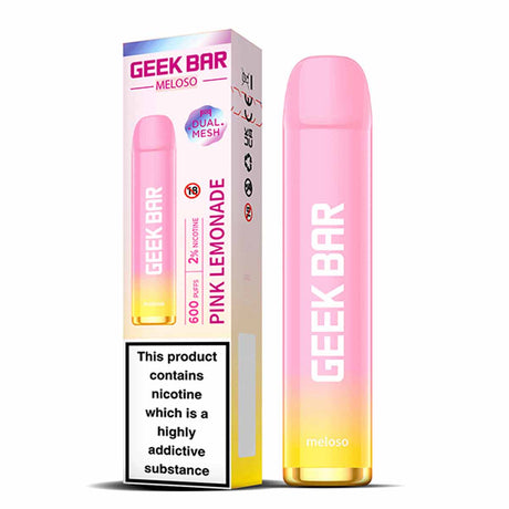 Pink Lemonade geek bar Meloso 600 disposable vape 