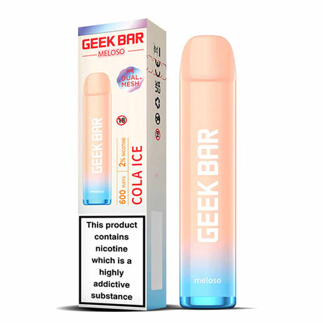 Cola Ice geek bar Meloso 600 disposable vape 