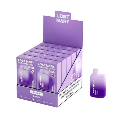 Grape lost mary BM600 disposable vape 10pack