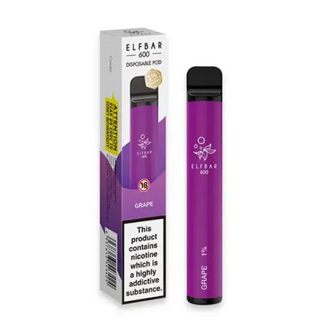 Grape elf bar 600 disposable vape 10mg