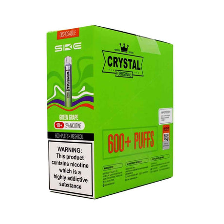 Green Grape ske crystal bar 600 disposable vape 10Pack