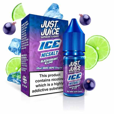 Blackcurrant & Lime Ice Just Juice nic salts 10ml