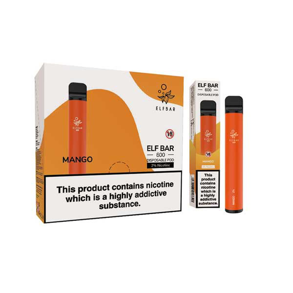 Mango elf bar 600 disposable vape 10 pack