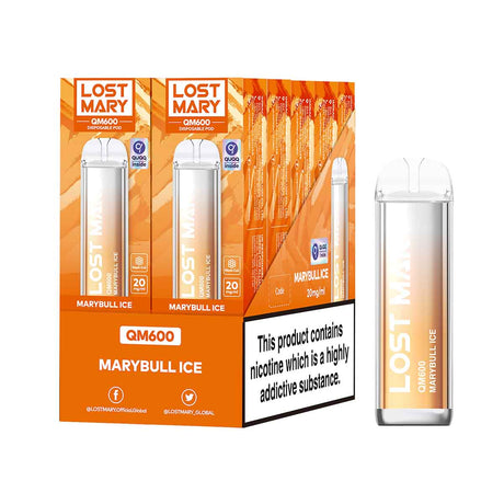 Mary bull Ice lost mary QM600 disposable vape 10Pack