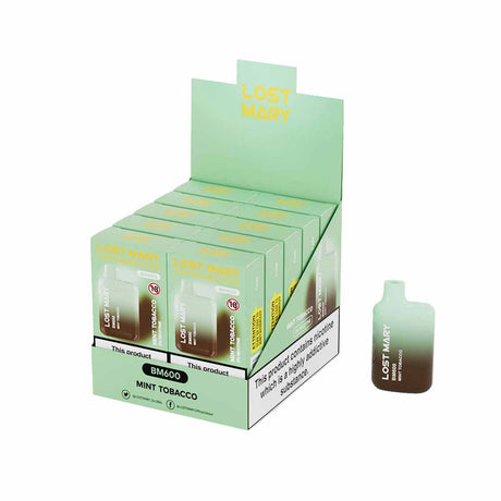 Mint Tobacco lost mary BM600 disposable vape kit 10Pack