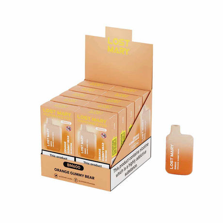 Orange Gummy Bear lost mary BM600 disposable vape kit 10Pack