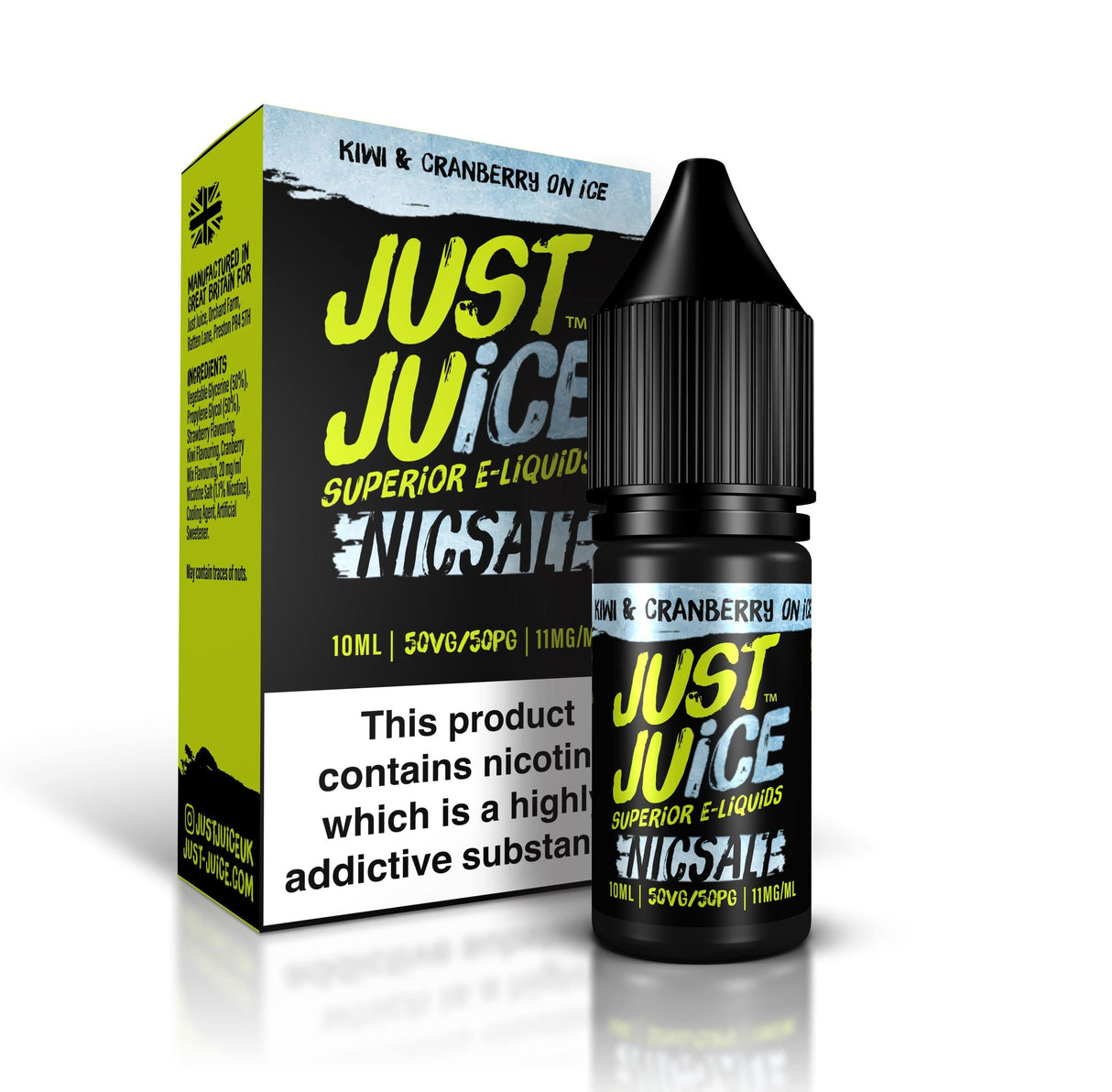 Kiwi Cranberry by Just Juice Salt Nic E-Liquid 10ml