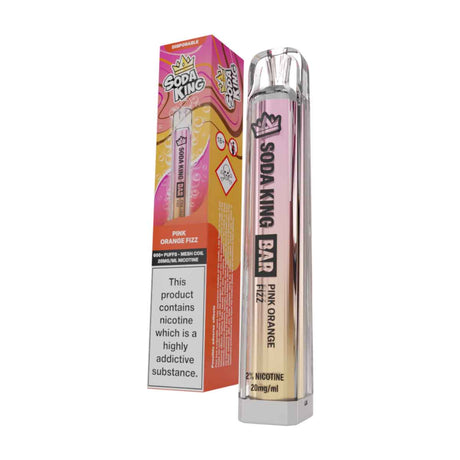 Pink Orange Fizz Soda King Bar disposable vape 