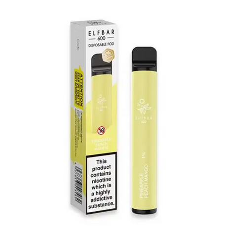 Pineapple Peach Mango elf bar 600 disposable vape 10mg