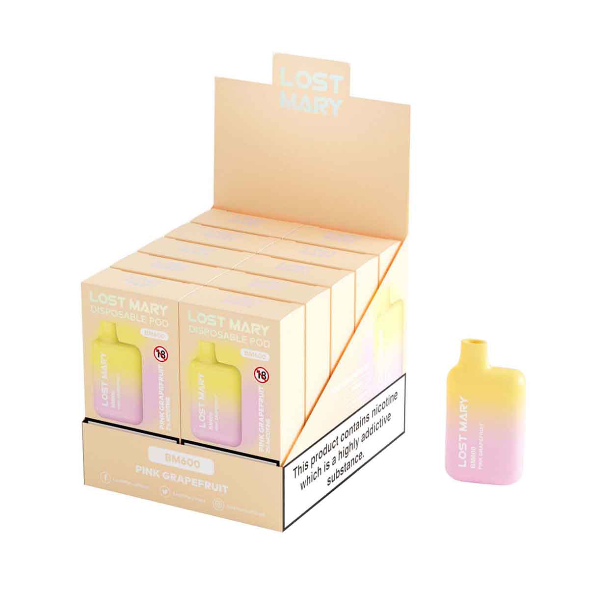 Pink Grapefruit lost mary BM600 disposable vape 10pack