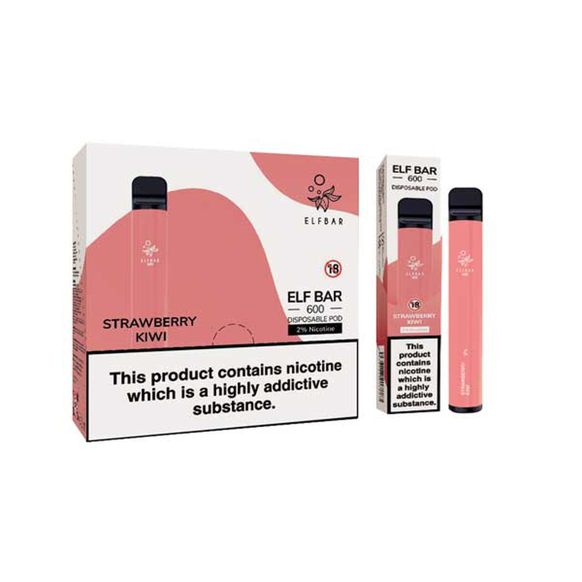 Strawberry Kiwi elf bar 600 disposable vape 10 pack