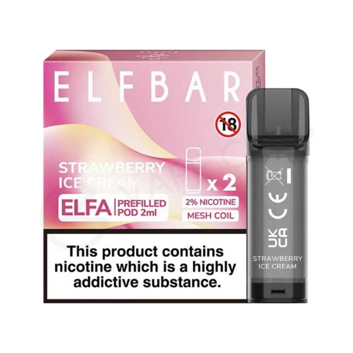 Strawberry Ice Cream elf bar elfa pre filled pods