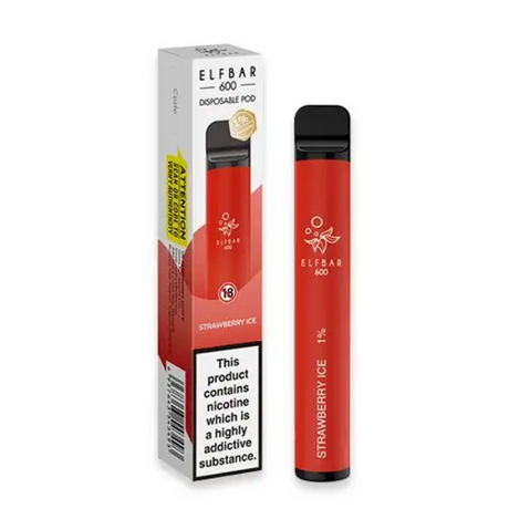 Strawberry Ice elf bar 600 disposable vape