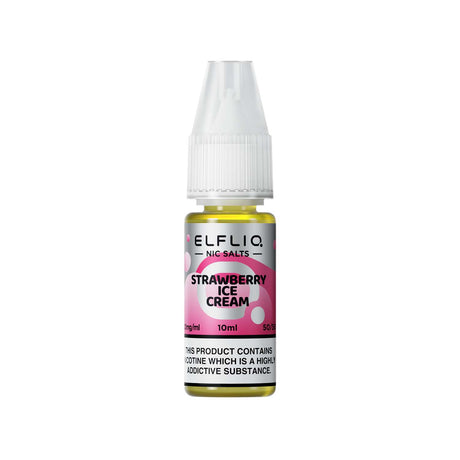 Strawberry Ice Cream elfliq elf bar nic salts 20mg 