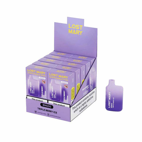 Triple BerryIce lost mary BM600 disposable vape kit 10Pack