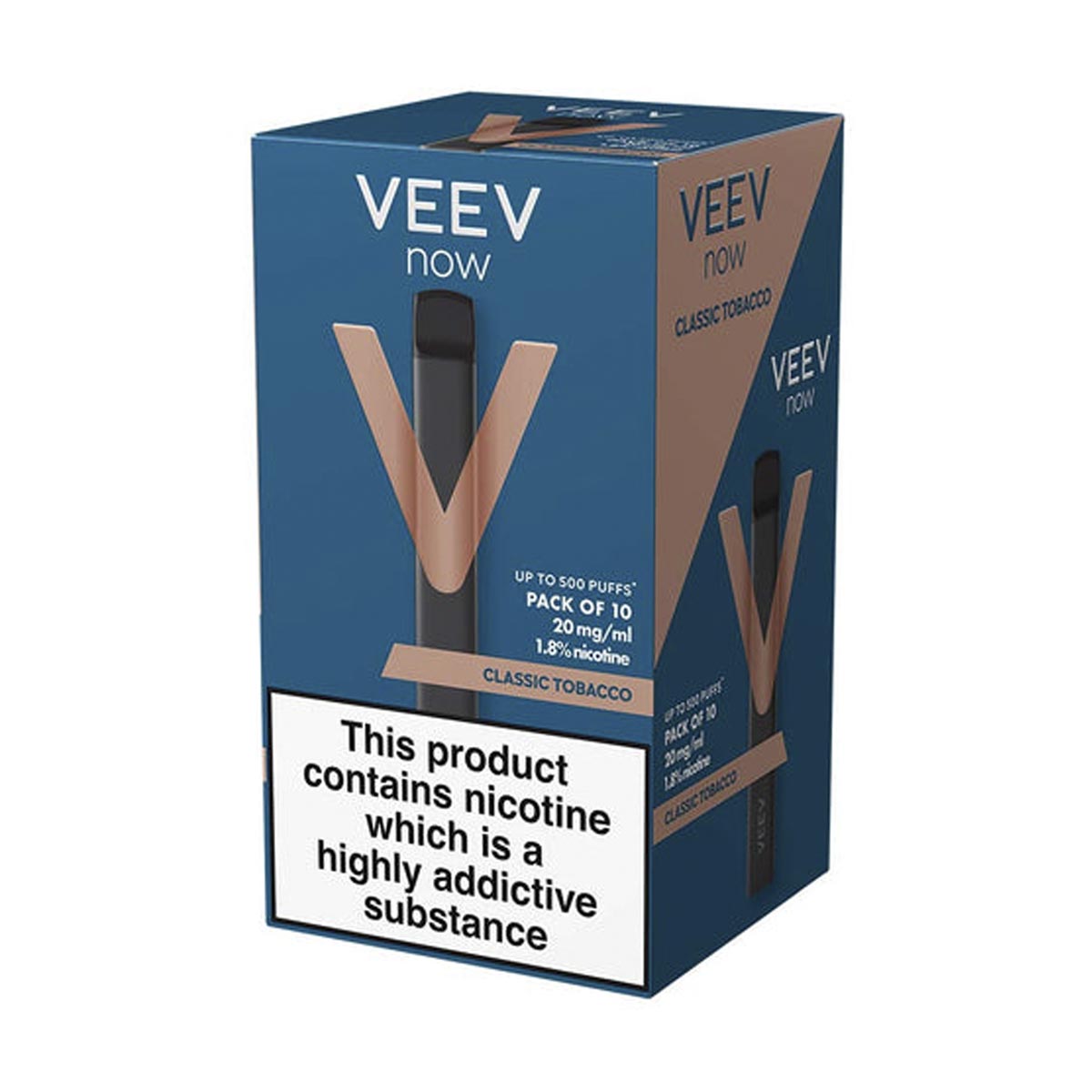 Classic Tobacco Veev Now V2 disposable vape 10 packs