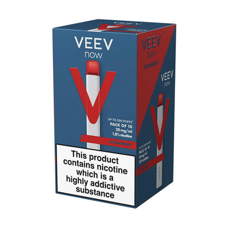 Strawberry V2 Veev Now disposable vape 10 packs