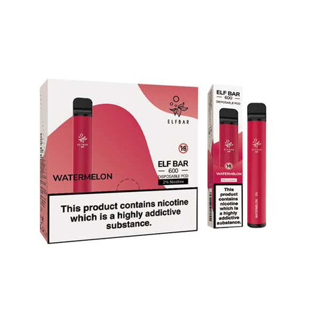 Watermelon elf bar 600 disposable vape 10 pack