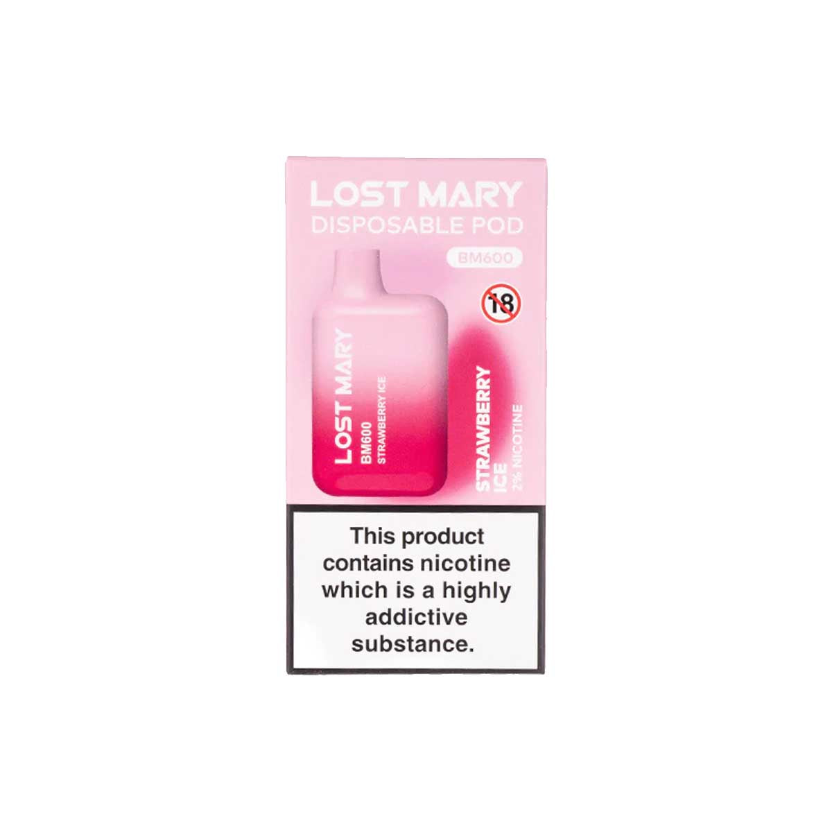 Strawberry Ice lost mary BM600 disposable vape