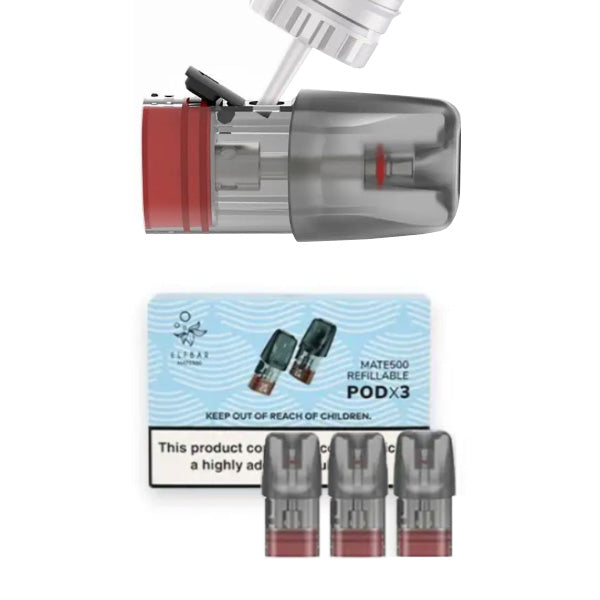 Elf Bar Mate 500 P1 Refillable Pods - Pack of 3 | Grey Haze UK Elf Bar Mate 500 P1 Refillable Pods - Pack of 3 | Grey Haze UK